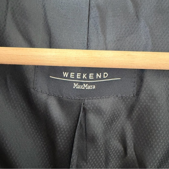 MaxMara Weekend Clueless Wool Blazer Jacket Skirt Set Size 8 Houndstooth Belted - Picture 9 of 16